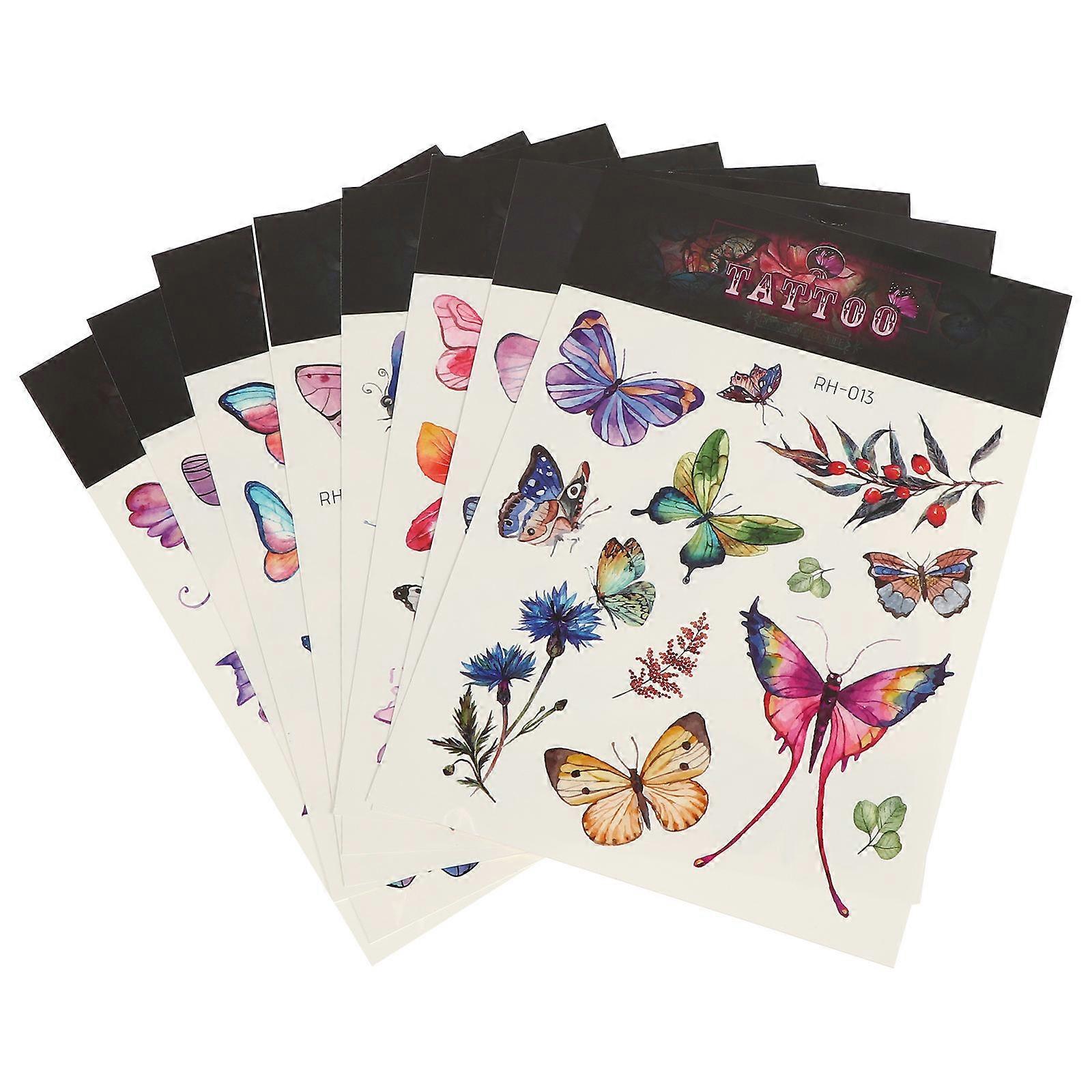 Butterfly Pattern Temporary Body Tattoos Decals for Decoration 1Set