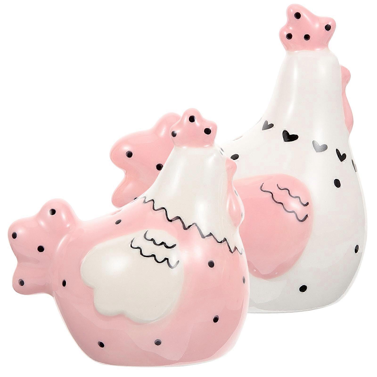 Porcelain Storage Jars Kitchen Use Condiment Holder 2Pcs