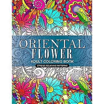Orientalisk blomma vuxen målarbok