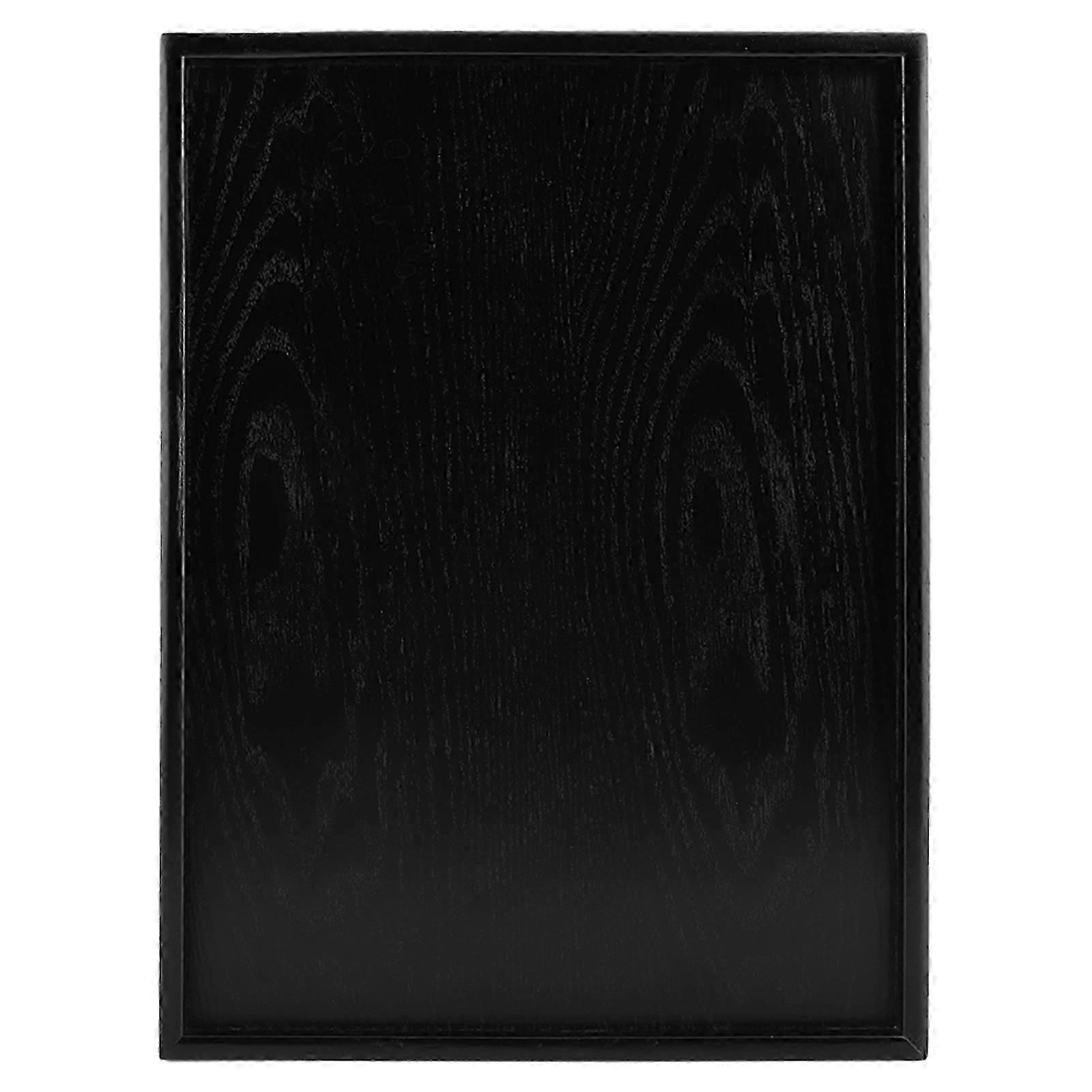 Rectangular Solid Wood Serving Tray for Tea, Coffee, Snack, Meal, Plates, 35 x 24 cm