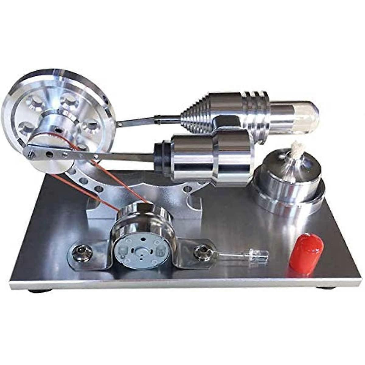 Metal Stirling Engine Model Kit with LED Light for Classroom Experiments and STEM Learning