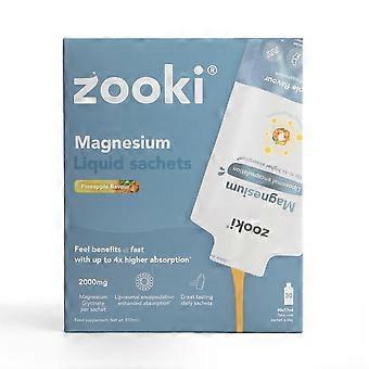 Zooki Liposomal Magnesium Glycinate 2000mg Pineapple 30 Sachets Box