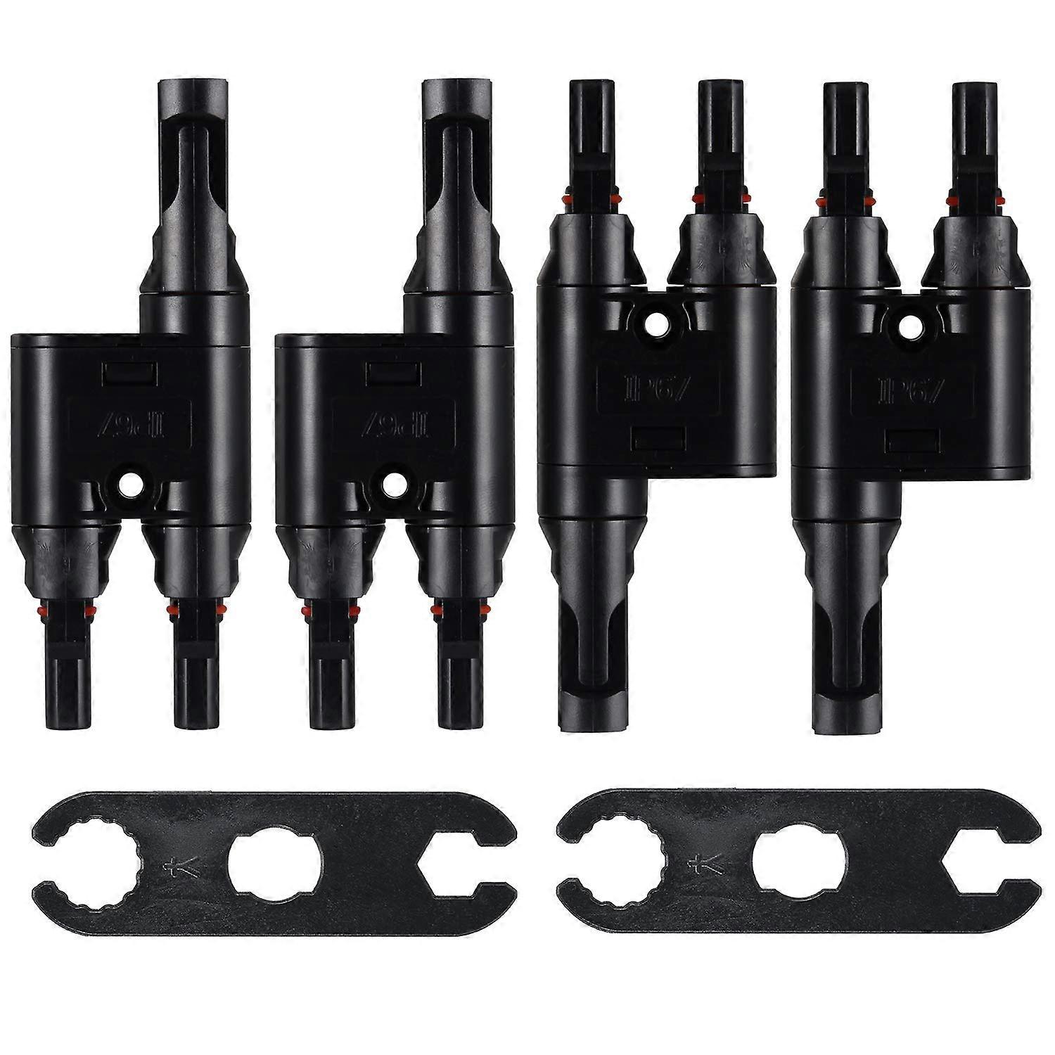 Solar Panel Branch Connector MMF FFM Set for Quick Parallel Connection with 2 Pairs and Tools