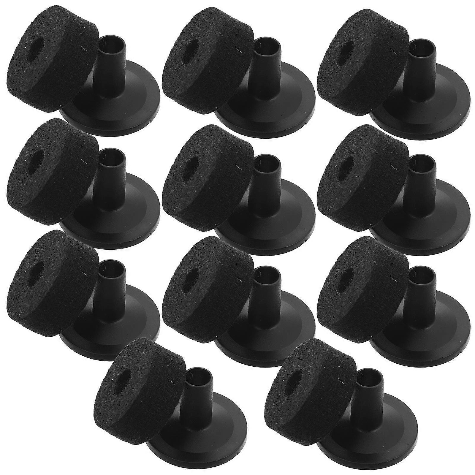 Replacement Cymbal Felt Pad Sleeve with Base for Drum 4Sets
