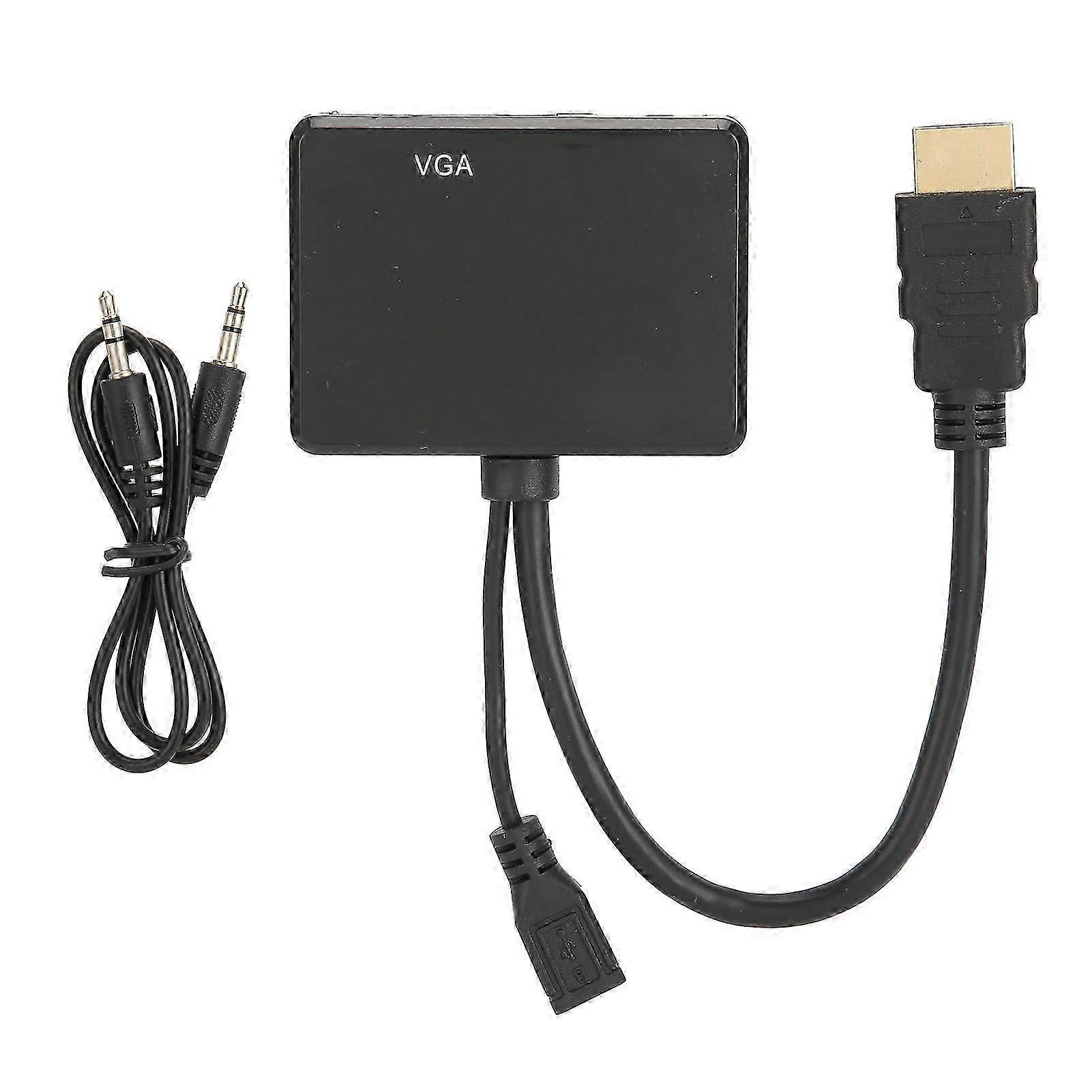 HighDefinition Multimedia Interface to HighDefinition Multimedia InterfaceVGA Converter(Black )
