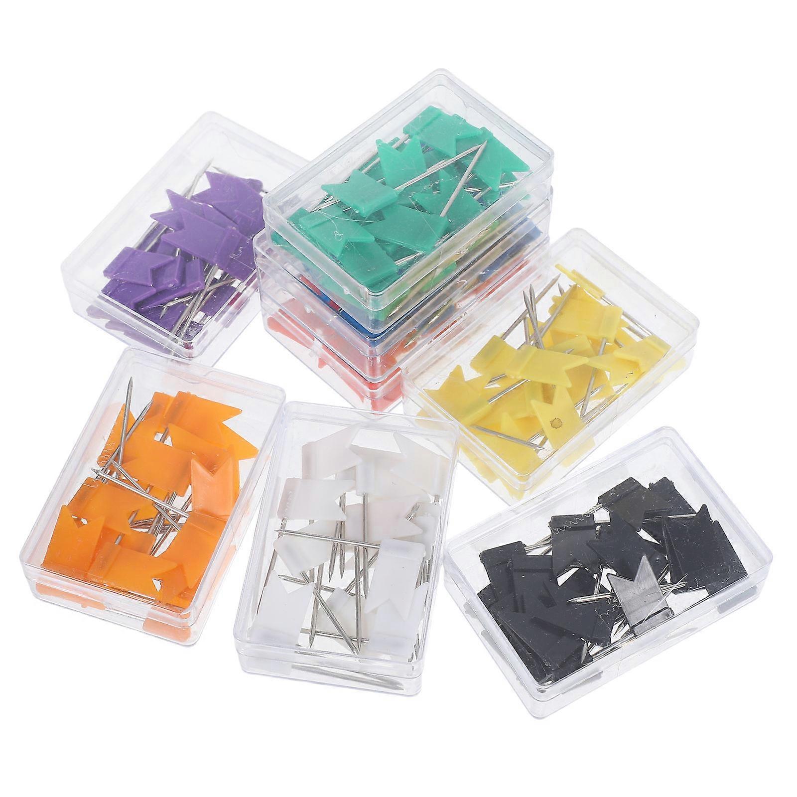 Flag Push Pins for Decoration Colored Map Marking Tools 160Pcs Set