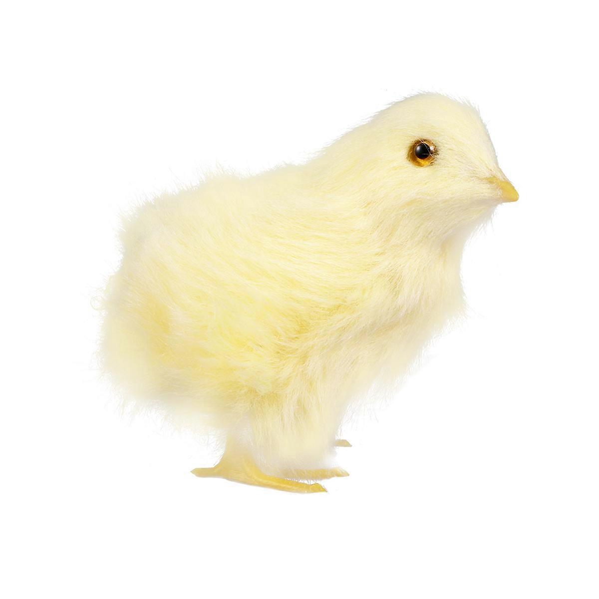 Chick Simulation Toy Fluffy Yellow Decorative Accessory For Easter Celebration 1Pcs