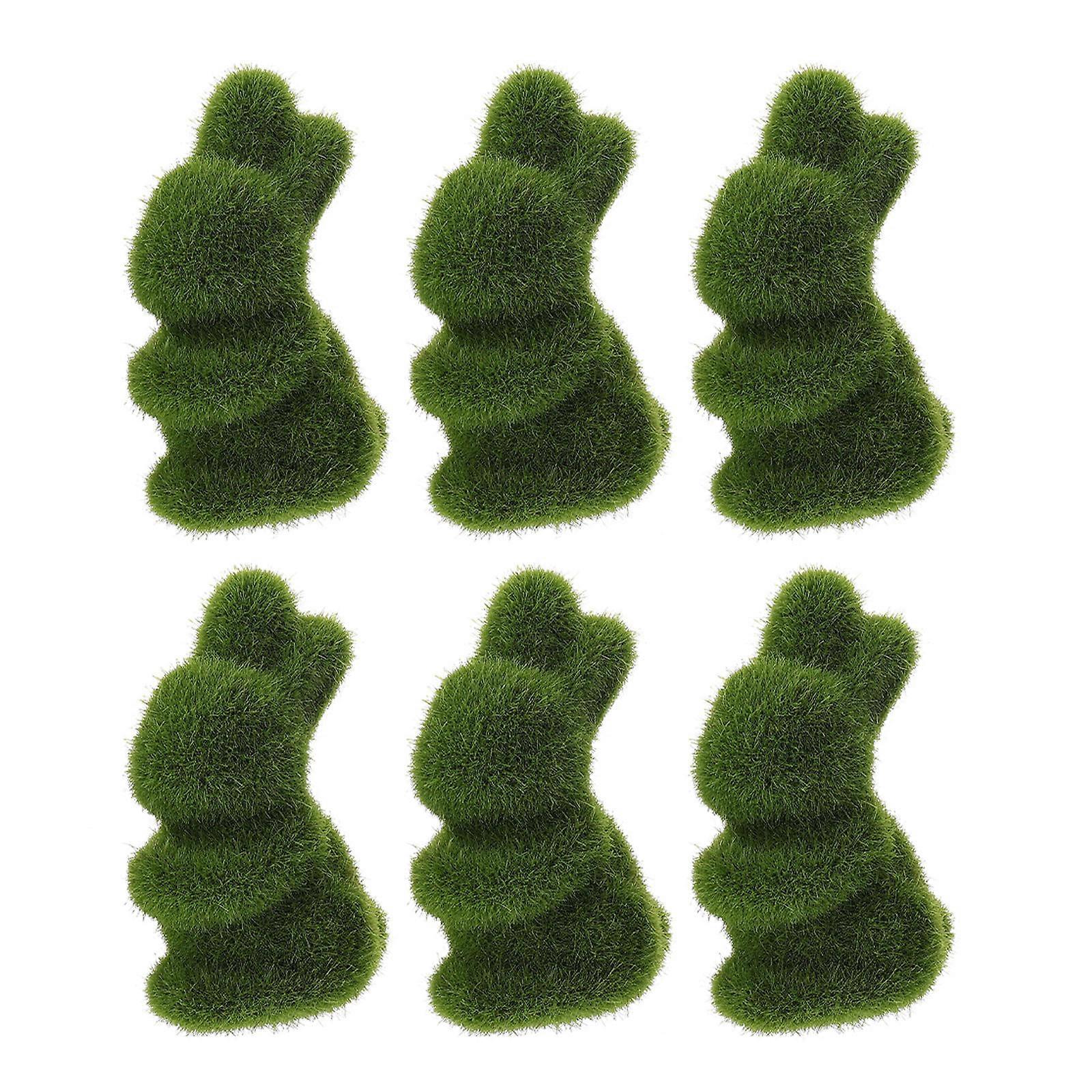 Imitated Rabbit Crafts Simulation Rabbit Doll for Decoration 6Pcs Easter Set