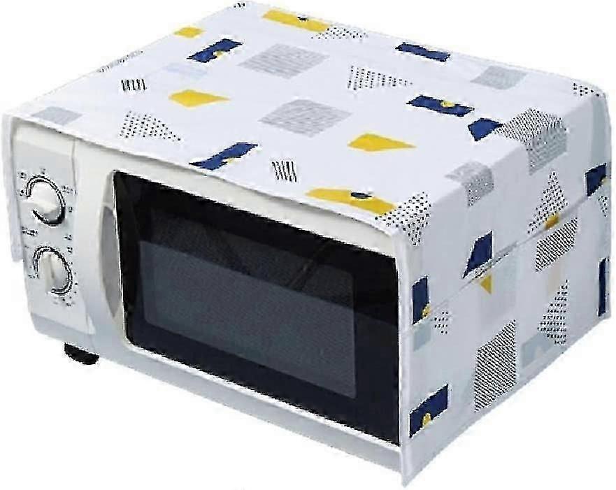 Microwave/Multifunction Oven Dustproof, Grease Cover with Pocket Kitchen Protector (geometric pattern)