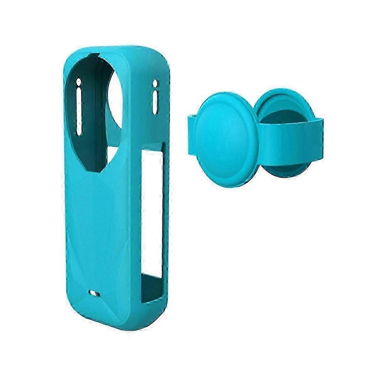 Silicone Protective Case with Lens Cap Compatible with X5 Shockproof Blue