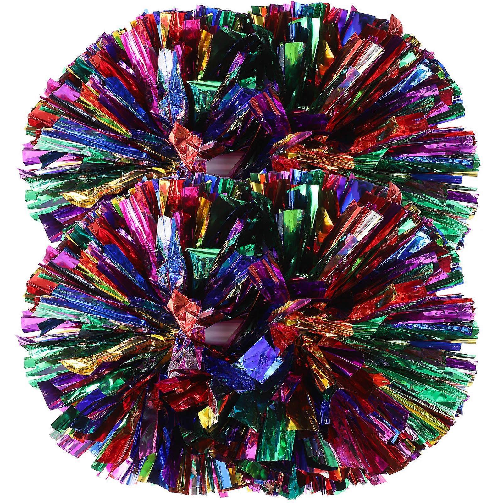Cheering Pompom Handheld Props for Playing 2Pcs Pet Material
