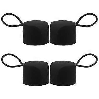 Black Umbrella Handle Grip Replacement Handle for Folding Umbrellas 4Pcs