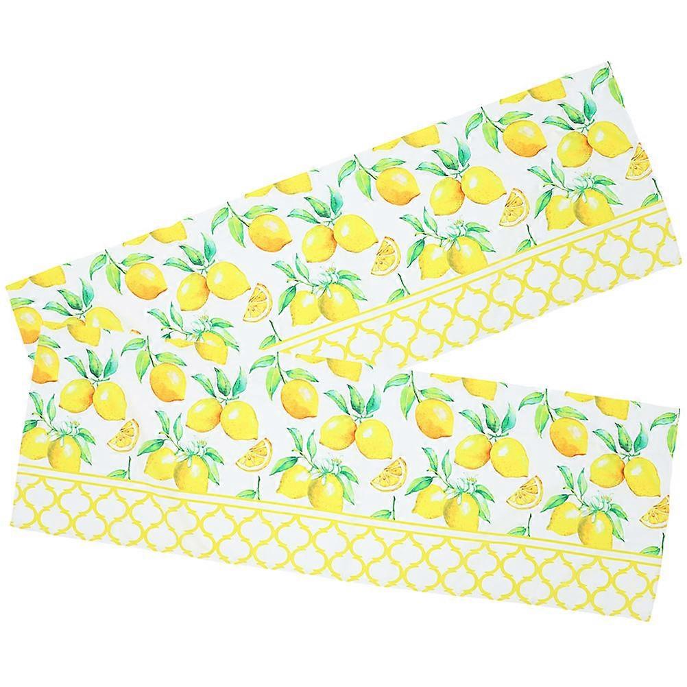 Polyester Curtain Valance for Kitchen 2Pcs Decor