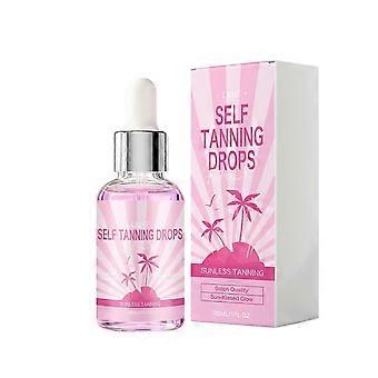Sérum Autobronzeador Facial para Pele Clara (Rosa) Sem Sol, Tom de Pele Bronzeado Leve, Tom de Pele Uniforme, Essência Hidratante e Nutritiva