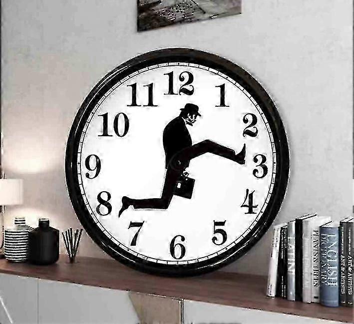 Monty Python Inspired Silly Walk Wall Clock Creative Silent Mute Clock Wall Art