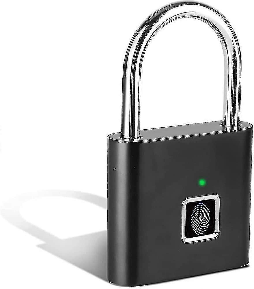 Smart Fingerprint Padlock, Silver With Usb Charging Function