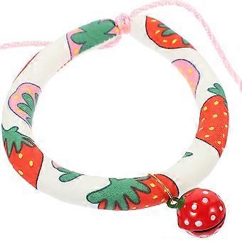 Adjustable Cat Collar 4Pcs with Bell Adorable Pattern for Pet Use Kitten