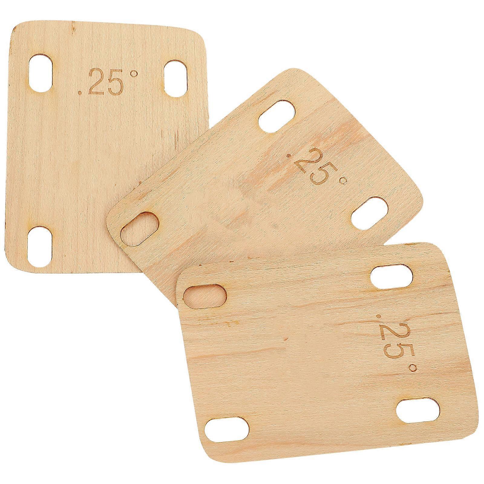 Trähalsskivor för gitarrhalsbyte, reparation, 3-delars set