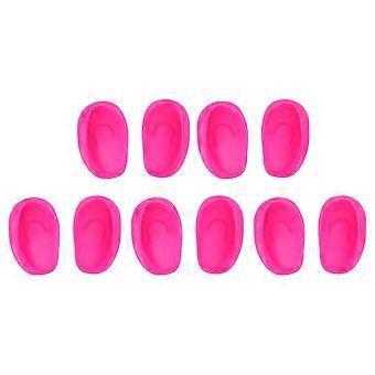 10pcs Silicone Hair Dye Ear Covers, Reusable Waterproof Caps Cover Protector for Hairdressing Dye, Salon Coloring, Flat Iron, Heat Styling, Home Showe