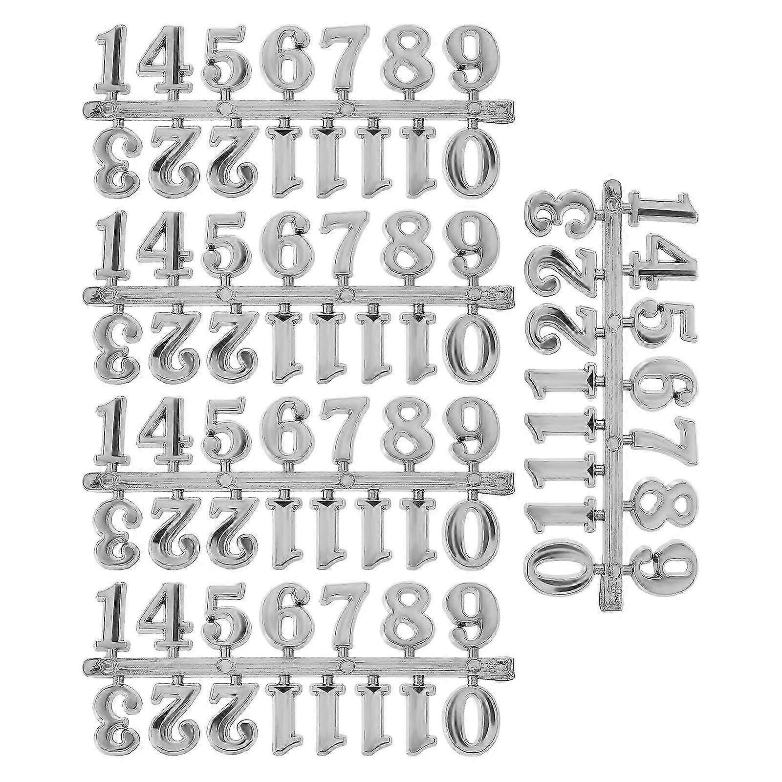 Arabic Numbers Clock Numerals Kit for Replacement Repairing Clocks 5Sets