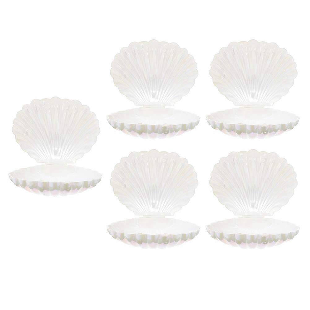 Seashell Candy Boxes White Shell Storage Holders for Party 25Pcs