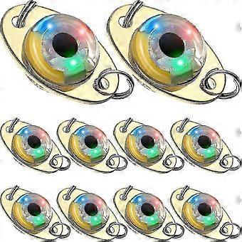 10 pezzi di esche da pesca a LED, cucchiaini da pesca, esche illuminate lampeggianti