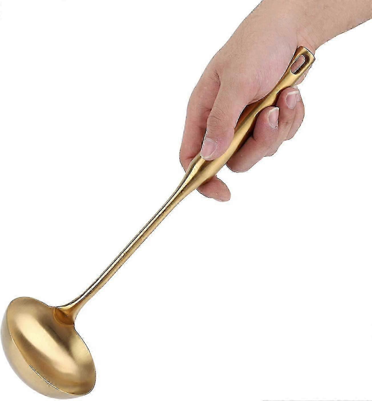 Long-handle serving spoon, 1-piece pack, scratch-resistant, seamless, comfortable grip