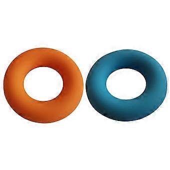 2PCS Silicone Hand Grip Environmentally Friendly Silicone Grip Ring O-shaped Hand Grip Strengthener Rings for Home Office Mixed Color