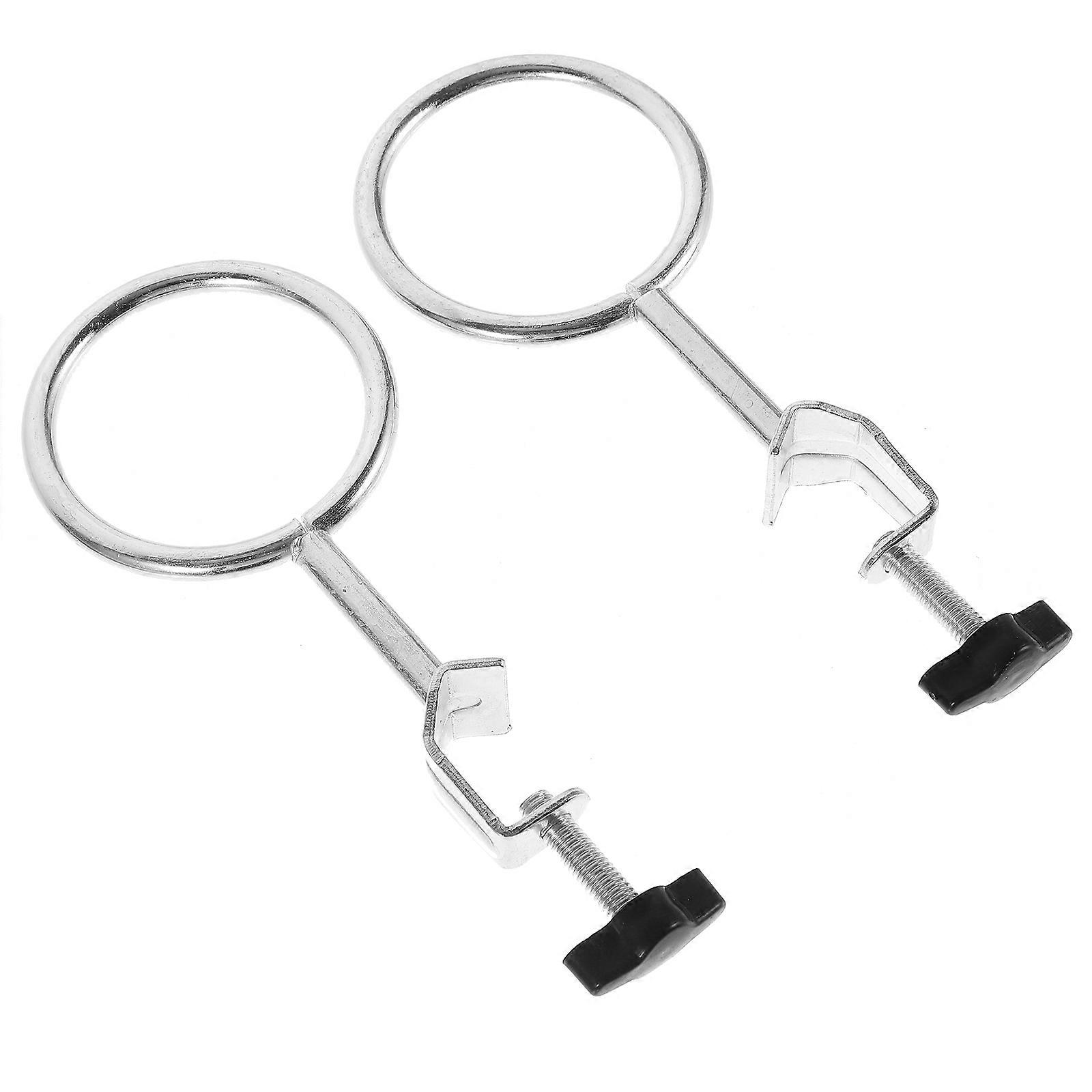 2pcs Durable Support Retort Ring Iron Labs Support Ring Experiment Equipment