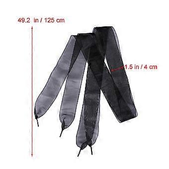Shoe Laces Bulk Wide Dance Shoestrings For Party Dancing Hiking Hip-Hop Decorations Black 125.00X4.00X0.50Cm Diy Material 1Pair