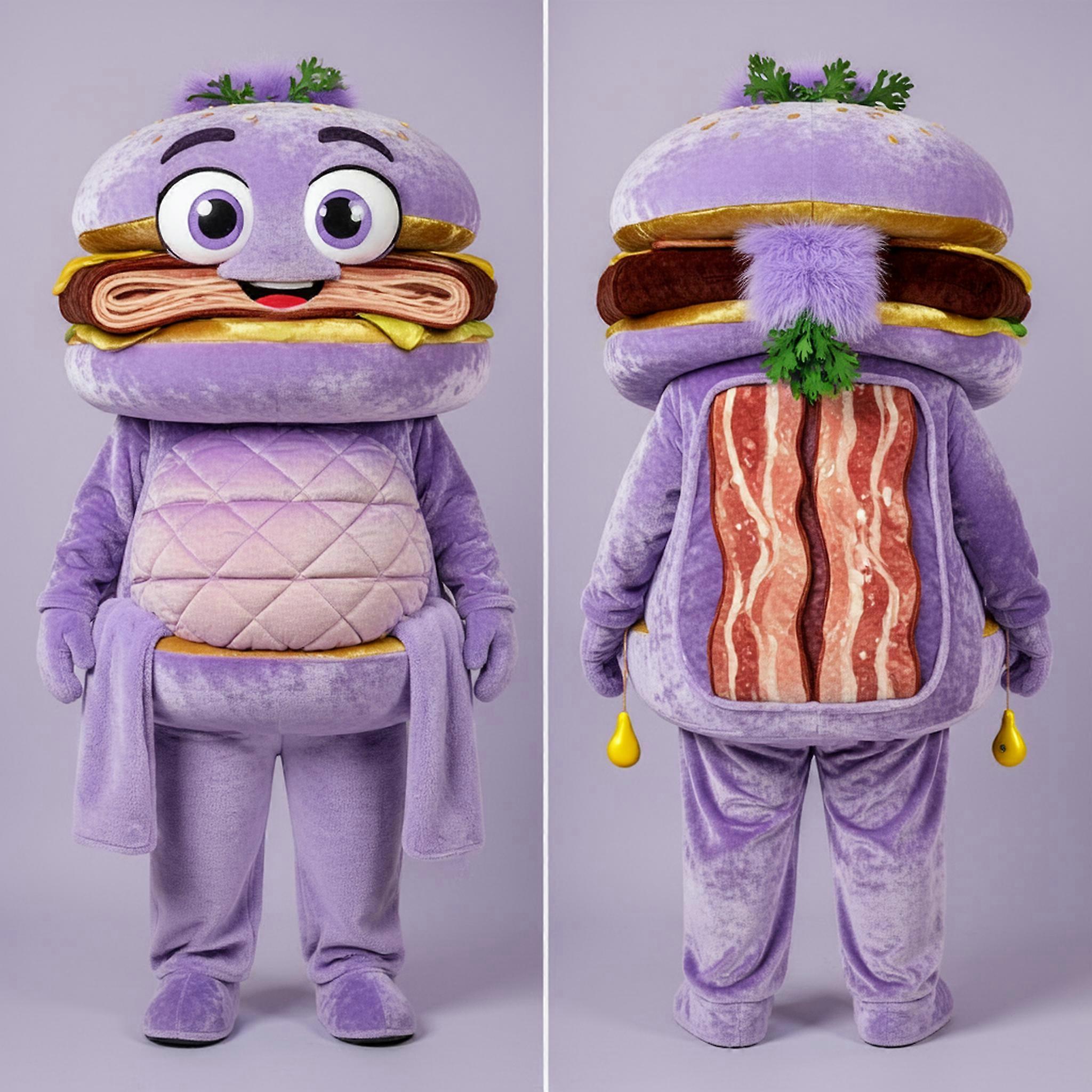 MASTICOT Lavender Velvety Pulled Pork Sandwich Mascot