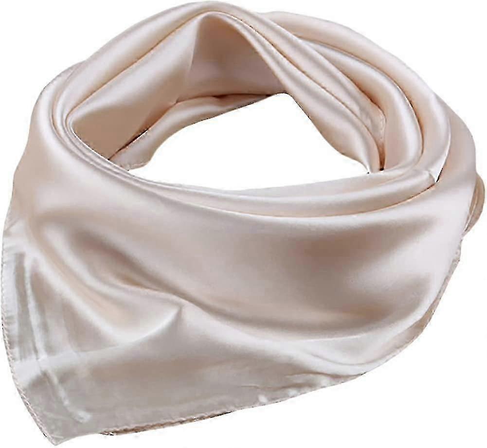 Women's Solid Stain Charmeuse Neckerchief Square Scarf 23" * 23"
