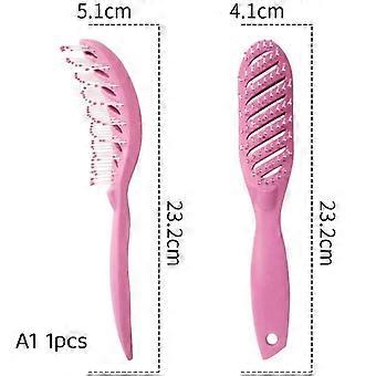 Travel Meniscus Detangling Hair Comb Soft Nylon Bristles Vented Design for Curly Straight Hair Use