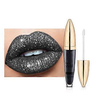 Halloween Diamond Shiny Matte Lipstick, Gothic Glitter Liquid Lip Gloss, Sparkling High Pigment Waterproof Longlasting Lipsticks, Bold Shimmer Lip G