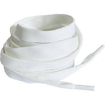 1.2cm Wide Shoe Laces Flat Shoelaces of Polyester for McQueen shoes 55Inch  Pure White