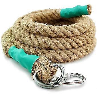 Gymnastik-Kletterseil mit Clips, 30mm/3m, Jute-Kampfseil für Training, Fitness, Muskelkraft