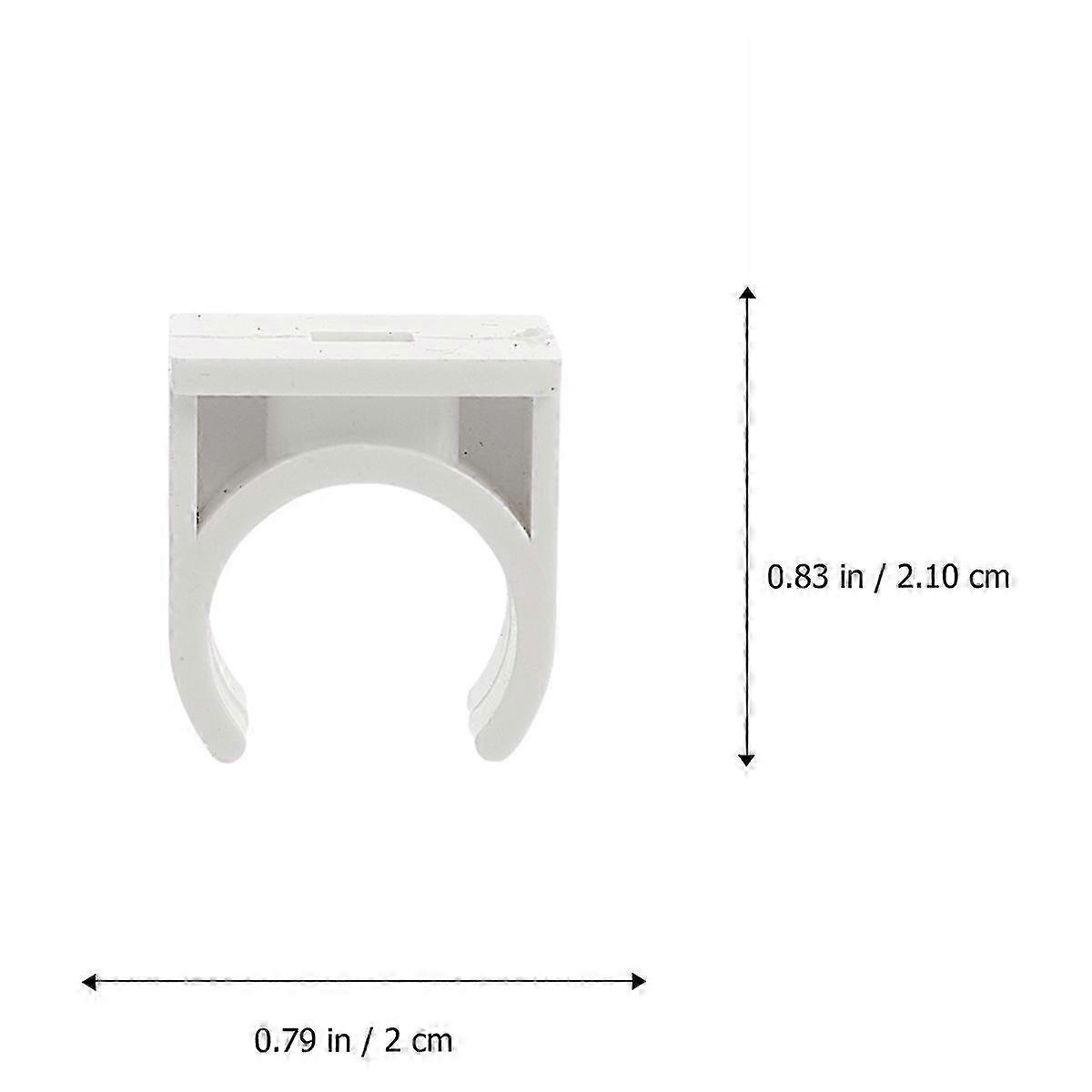 Useful U-Hook Holder Talon Clamps Pipe Support Pipe Durable Socket (White)