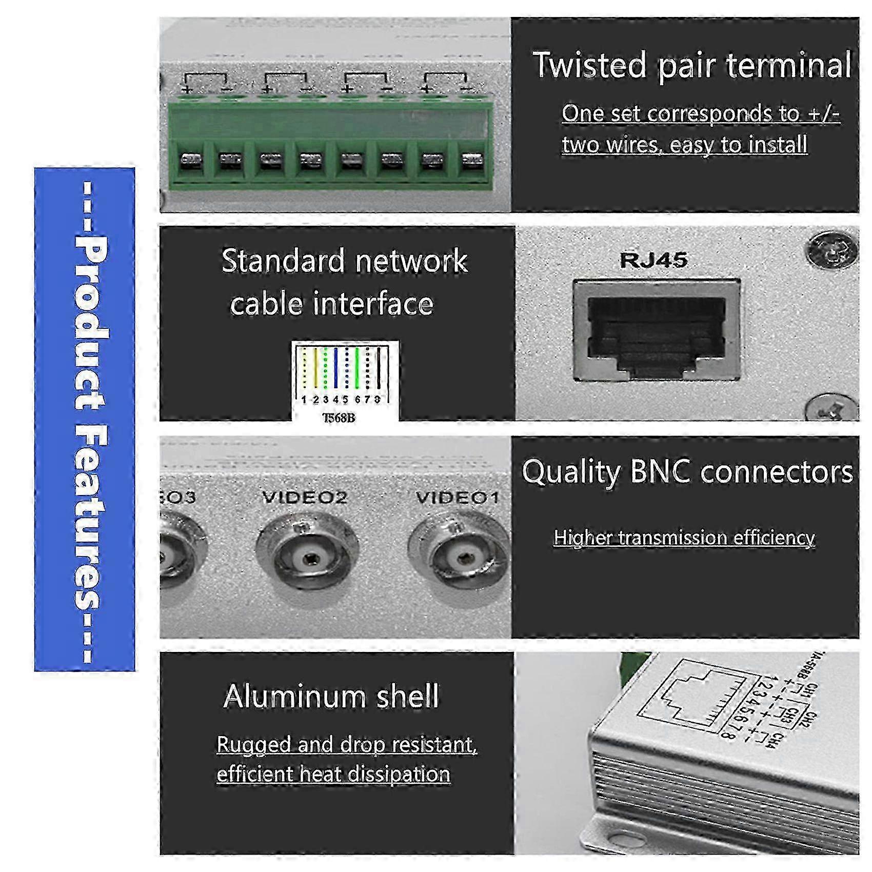 8CH Aluminium HD Passive Balun