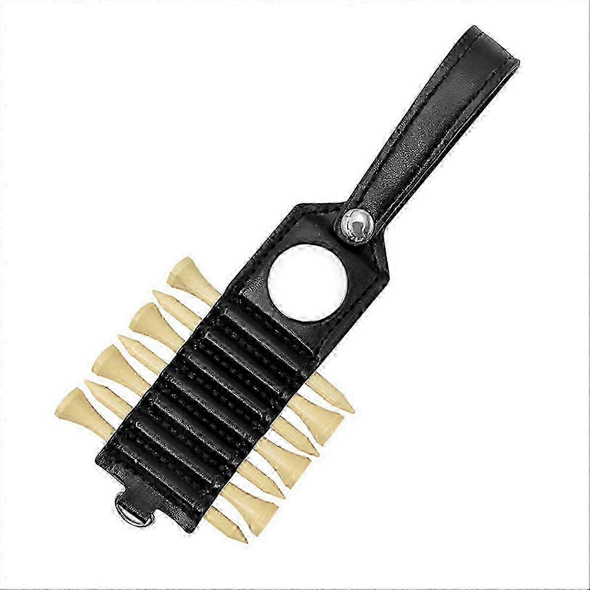 7-Tee PU Leather Golf Accessory Holder