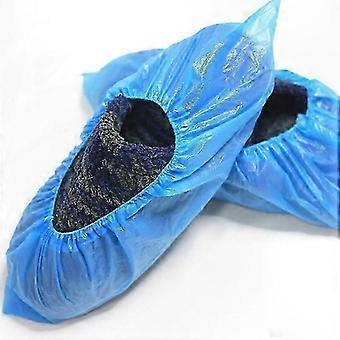 Paquet de 100 couvre-chaussures jetables, couvre-chaussures en plastique léger pour les environnements propres