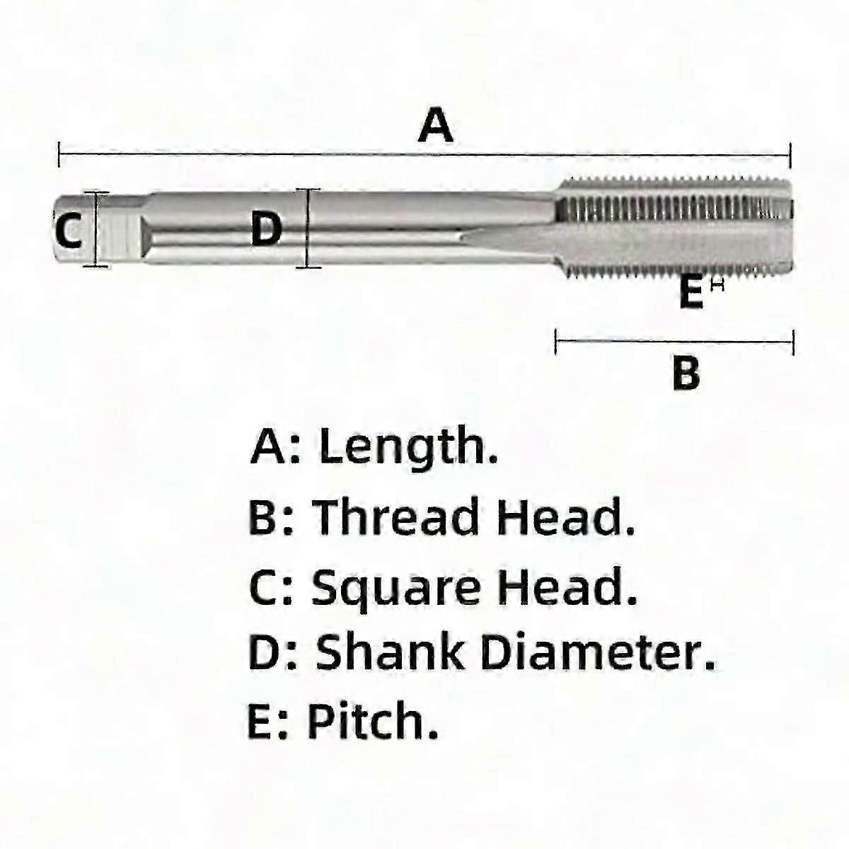 M14x1.25x200 Extra Long Thread Tap - High Precision Extra Long Tap compatible with Deep Threading
