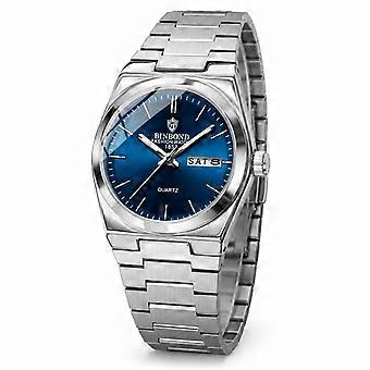 Women's Square Quartz Watch Silver Steel Blue Dial Slim Fashion Dual Calendar Business Student Trendy JY