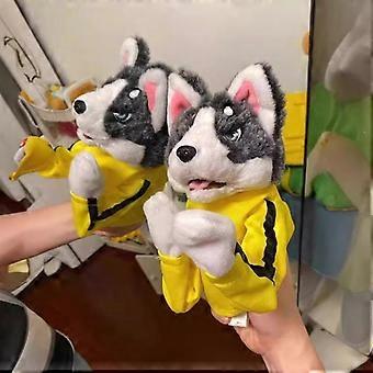 Sounding Husky Boxing Plush Doll Kung Fu Interactive Dog Toy Soft Stuffed Animal for Stress Relief Children Gifts