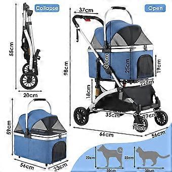 Hondenbuggy - Hondenwagen - Hondenkar - Hondenbuggy Inklapbare - 4-in-1