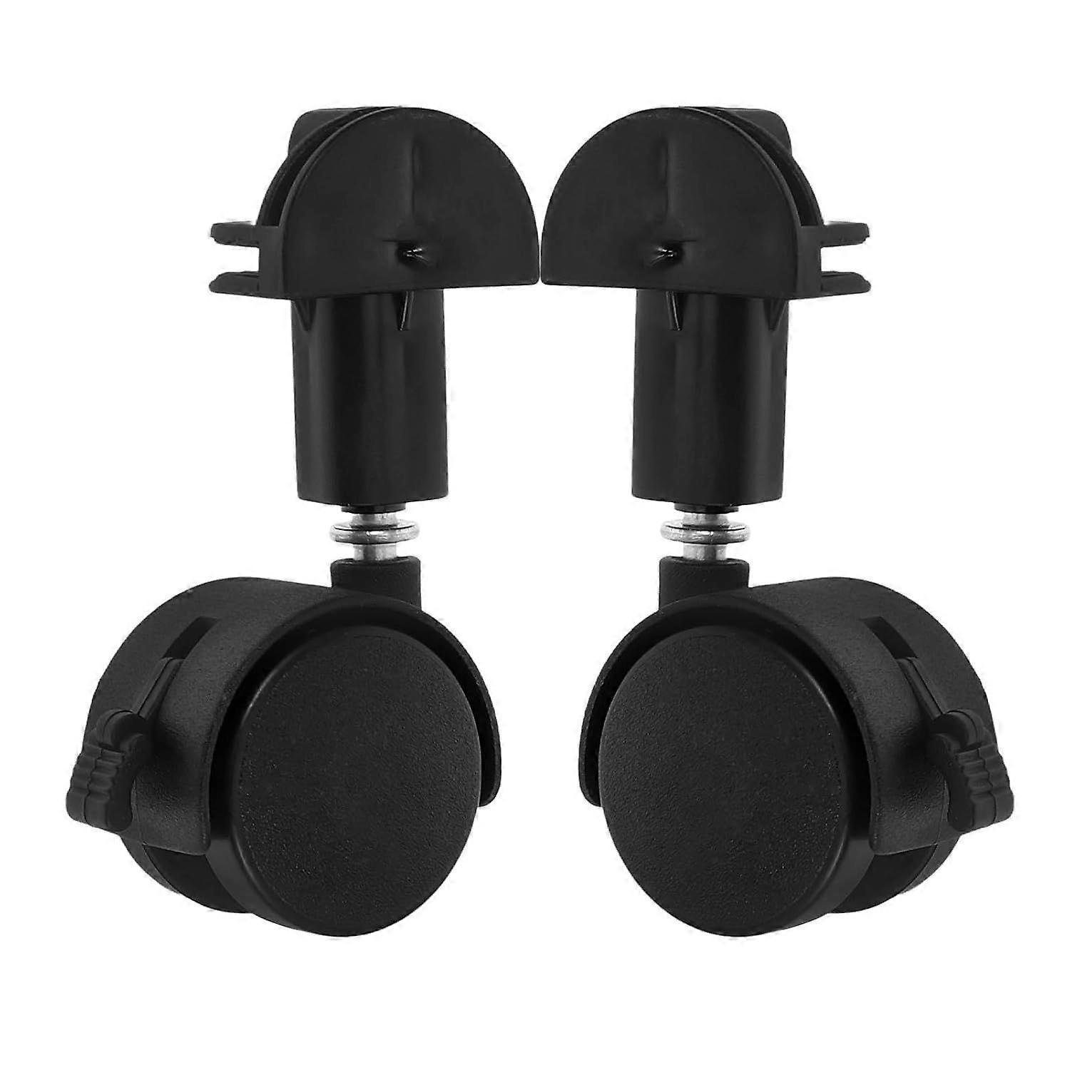2pcs Black PET Cage Caster Wheels, Rotatable Easy Move Replacement