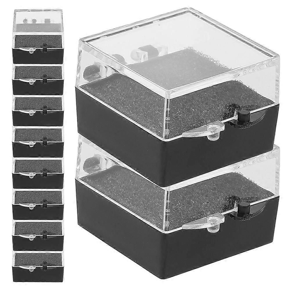 Badge Display Box Clear Brooch Case compatible with 75Pcs Storage Use