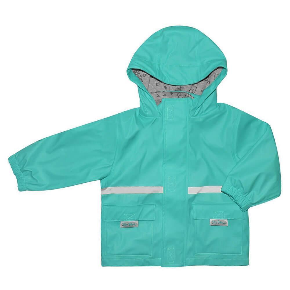 MEDIUM Silly Billyz Waterproof Jacket Aqua Stylish Windproof Polycotton Lining