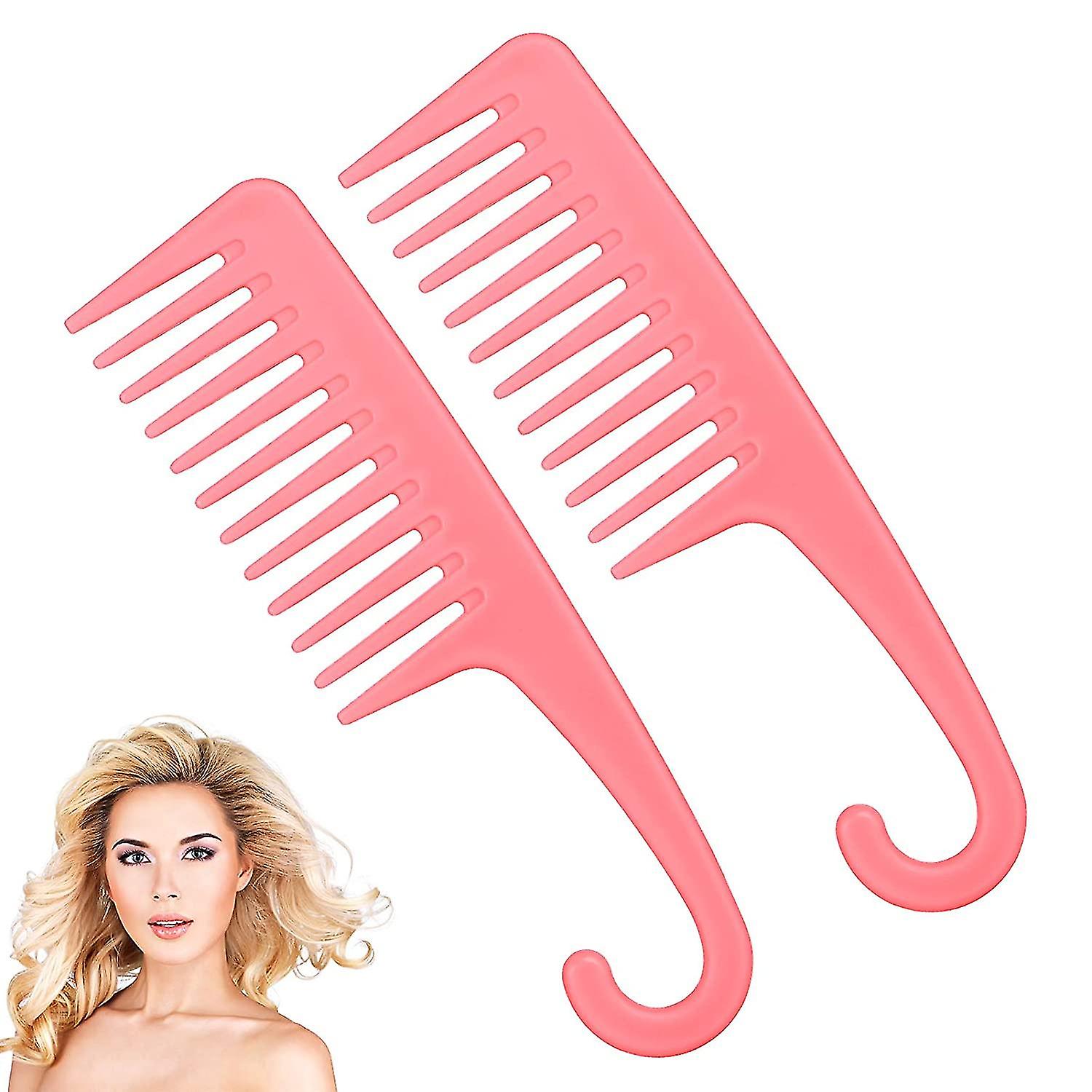 2pcs Wide Tooth Comb Compatible With Womendetangler Shower Comb With Hookgood