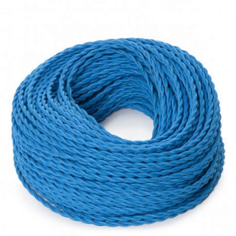 Fabric Twisted Cable Turquoise 2x0.75mm²