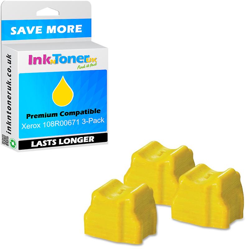 Compatible Xerox 108r00671 Yellow Triple Pack Solid Ink (108r00671)